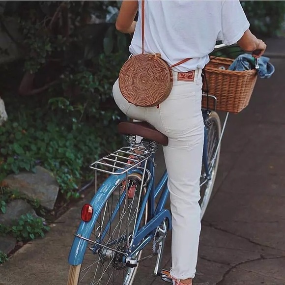 BAMBOO Handbags - Women Straw Bags Rattan Woven Beach